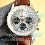 AAA Swiss Replica Breitling Navitimer Chronograph Watch new 43mm Brown Leather Strap